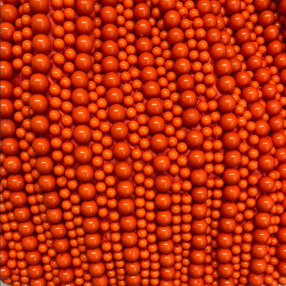 Vibrant Orange Beaded Hobo Bag ✨🧡 - Picture 3 of 8